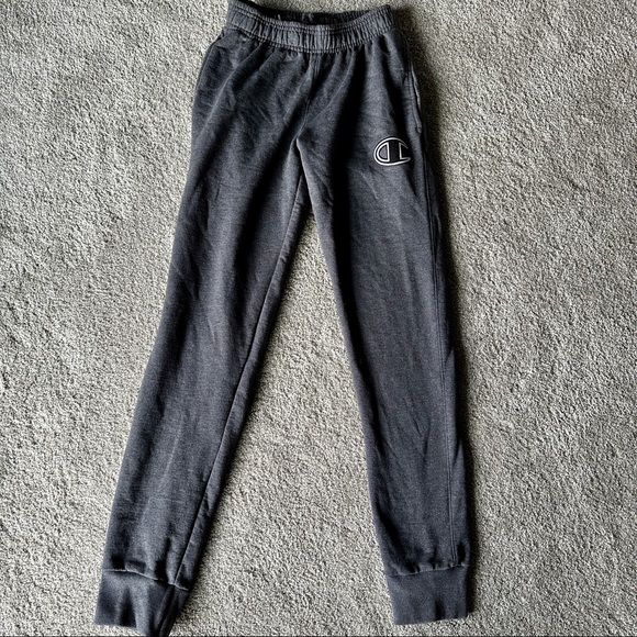 Like New Champion Men's Powerblend Applique Joggers, Small. Dk Gray - Picture 5 of 8